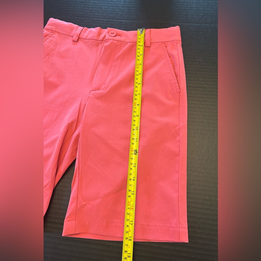 Vineyard Vines Boys Performance Shorts Adjustable Waist Size 14 Jetty Red Preppy - Picture 8 of 12